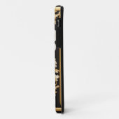 Witte bloem kunstwerk met luxe goud Case-Mate iPhone case (Achterkant/links)
