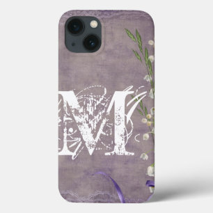 Witte Bloem Land Kant Monogram IPAD Case