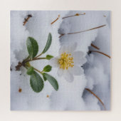 witte bloem legpuzzel (Horizontaal)