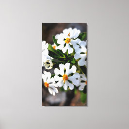 witte bloem lente flora collectie canvas afdruk