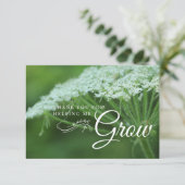 Witte Bloem Leraar Waardering Vlak Bedankkaart (Staand voorkant)