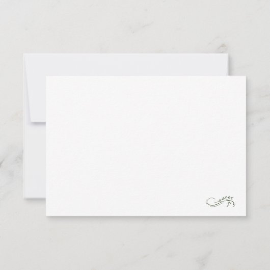 Witte Bloem Leraar Waardering Vlak Bedankkaart (Achterkant)