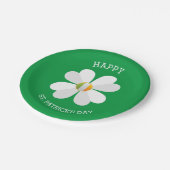 Witte bloem met Ierse vlag- St. Patrick Day Papieren Bordje (Gekanteld)