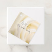 Witte bloem "Met liefde" cadeaubijlage Bedankjes Labels (In situ)