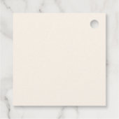 Witte bloem "Met liefde" cadeaubijlage Bedankjes Labels (Achterkant)