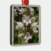 Witte Bloem Metalen Ornament (Rechts)