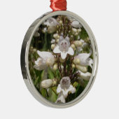 Witte Bloem Metalen Ornament (Rechts)