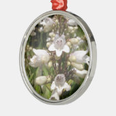Witte Bloem Metalen Ornament (Links)