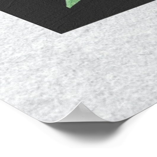 Witte Bloem Moderne Kunst II Poster (Hoek)