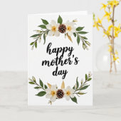 Witte bloem Moederdagkaart Kaart (Gele Bloem)