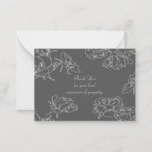 Witte bloem na begrafenis bedankkaarten notitiekaartje (Voorkant)