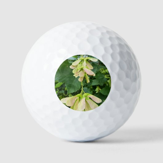 Witte Bloem Natuur Golfbal Golfballen (Voorkant)