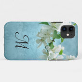 Witte Bloem op Blauwe Hemel Monogram IPHONE 5 Hoes (Achterkant (horizontaal))