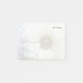 Witte bloem op muziek vervagen post-it® notes (Voorkant)