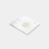 Witte bloem op muziek vervagen post-it® notes (Schuin)