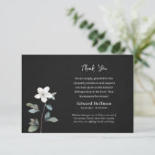 Witte bloem Orthodoxe Christelijke begrafenis Bedankkaart (Staand voorkant)