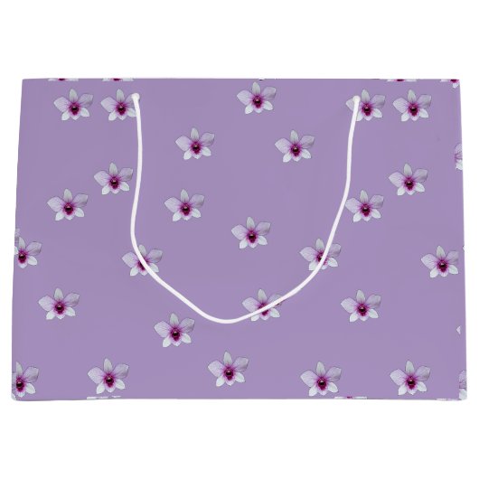 Witte Bloem Paarse Centrum Sering Groot Cadeauzakje (Voorkant)