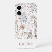 Witte bloem persoonlijke  iPhone 16 hoesje (Achterkant)