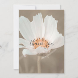  witte bloem plat dank u kaart