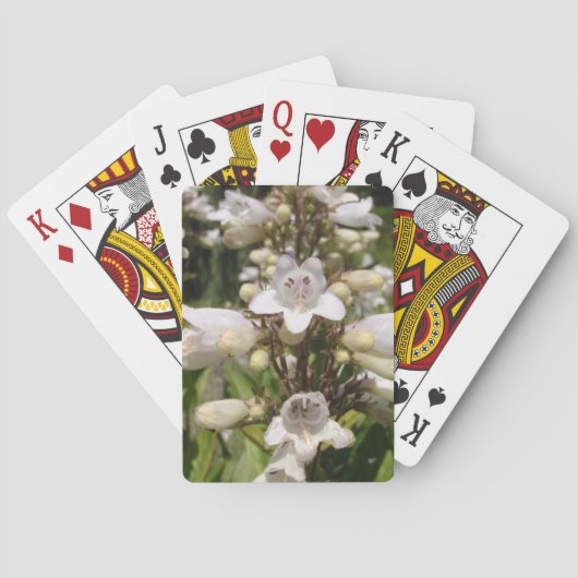 Witte Bloem Pokerkaarten (Achterkant)