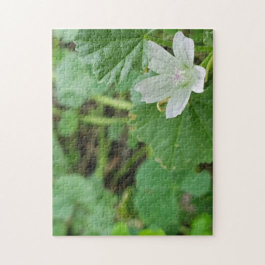 Witte bloem puzzel (Verticaal)