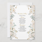 Witte bloem quinceañera kaart (Achterkant)