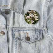 Witte Bloem Ronde Button 5,7 Cm (In situ)