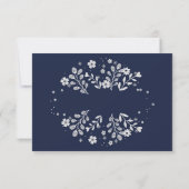 Witte bloem-RSVP RSVP Kaartje (Achterkant)