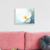 Witte bloem schilderkunst  canvas afdruk (Insitu (Woonkamer))