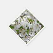 Witte bloem servet (Hoek)