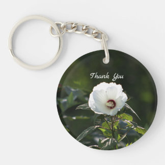 Witte Bloem Sleutelhanger