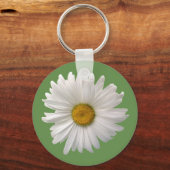 witte bloem sleutelhanger (Voorkant)