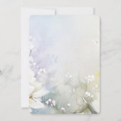 Witte bloem Spaanse bruiloft uitnodiging (Achterkant)