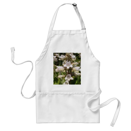 Witte Bloem Standaard Schort (Voorkant)