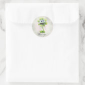 Witte Bloem Sticker (Tas)