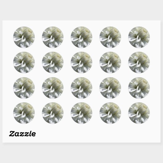 Witte Bloem Stickers (Vel)