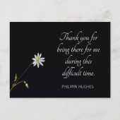 Witte bloem sympathie briefkaart (Voorkant)