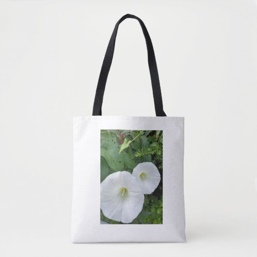 Witte Bloem Tote Tas (Voorkant)
