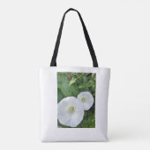 Witte Bloem Tote Tas (Achterkant)