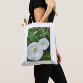 Witte Bloem Tote Tas (Dichtbij)