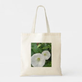 Witte Bloem Tote Tas (Achterkant)