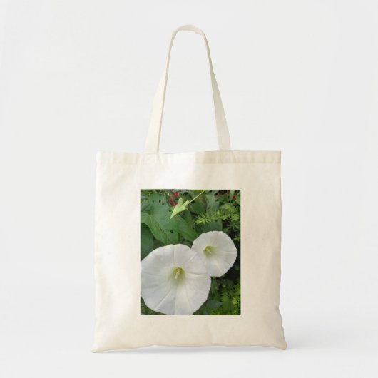 Witte Bloem Tote Tas (Voorkant)