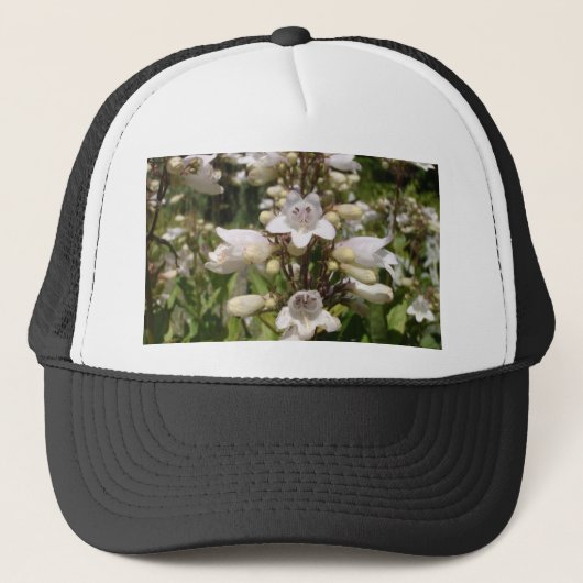 Witte Bloem Trucker Pet (Voorkant)
