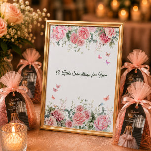 Witte bloem vlinder gunst tafel bord poster