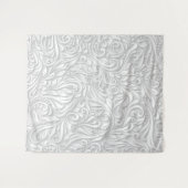 Witte Bloem Wandkleed (Voorkant (horizontaal))
