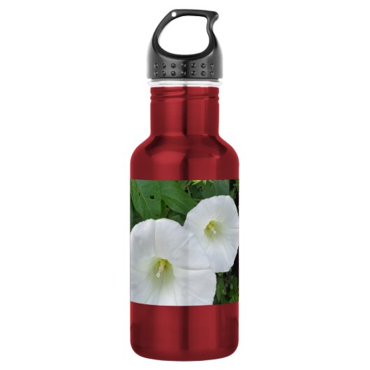 Witte Bloem Waterfles (Voorkant)