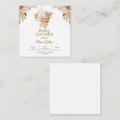 Witte bloem waterverf baby shower kaart (Voorkant / Achterkant)