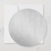 Witte Bloem Zilveren 25e Huwelijksjubileum Kaart (Achterkant)