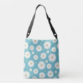Witte Bloemblaadjes Crossbody Tas (Achterkant)