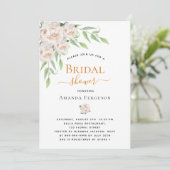 Witte bloemblaadjes groen elegant Vrijgezellenfees Kaart (Staand voorkant)